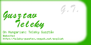 gusztav teleky business card